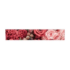 Pink Roses, Flowers, Love, Nature Premium Plush Fleece Scarf (mini) by nateshop