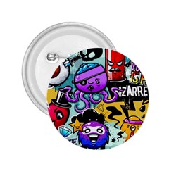 Cartoon Graffiti, Art, Black, Colorful 2 25  Buttons by nateshop