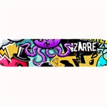 Cartoon Graffiti, Art, Black, Colorful Large Bar Mat 32 x8.5  Bar Mat