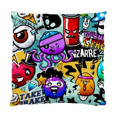 Cartoon Graffiti, Art, Black, Colorful Standard Cushion Case (one Side) by nateshop