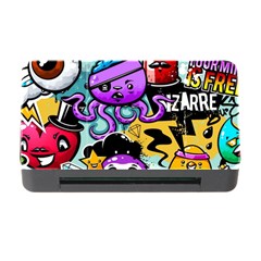 Cartoon Graffiti, Art, Black, Colorful Memory Card Reader With Cf by nateshop