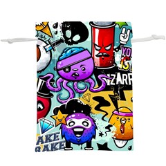 Cartoon Graffiti, Art, Black, Colorful Lightweight Drawstring Pouch (xl) by nateshop