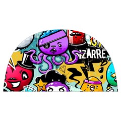 Cartoon Graffiti, Art, Black, Colorful Anti Scalding Pot Cap by nateshop