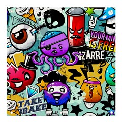 Cartoon Graffiti, Art, Black, Colorful Banner And Sign 4  X 4  by nateshop