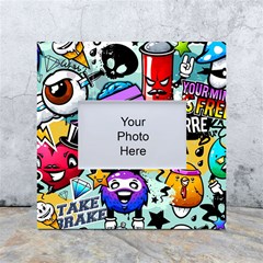 Cartoon Graffiti, Art, Black, Colorful White Box Photo Frame 4  X 6  by nateshop