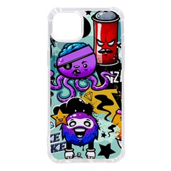 Cartoon Graffiti, Art, Black, Colorful Iphone 14 Plus Tpu Uv Print Case by nateshop