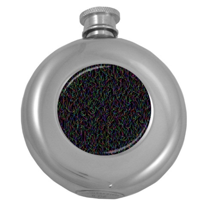 Amoled Noise, Round Hip Flask (5 oz)