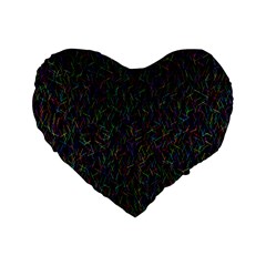 Amoled Noise, Standard 16  Premium Heart Shape Cushions by nateshop