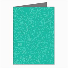 Background, Doodle, Pattern, Greeting Card by nateshop