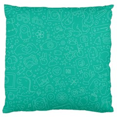 Background, Doodle, Pattern, Large Cushion Case (one Side) by nateshop