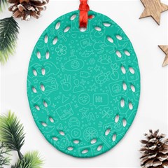 Background, Doodle, Pattern, Oval Filigree Ornament (two Sides)