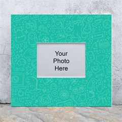 Background, Doodle, Pattern, White Wall Photo Frame 5  X 7  by nateshop