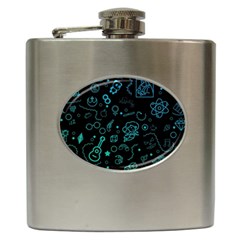 Cartoon, Halloween, Black, Dark Hip Flask (6 Oz) by nateshop