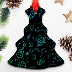 Cartoon, Halloween, Black, Dark Ornament (christmas Tree)  by nateshop