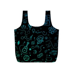 Cartoon, Halloween, Black, Dark Full Print Recycle Bag (s) by nateshop