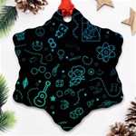 Cartoon, Halloween, Black, Dark Ornament (Snowflake) Front