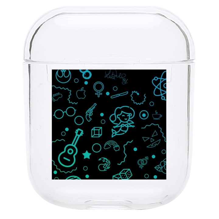 Cartoon, Halloween, Black, Dark Hard PC AirPods 1/2 Case