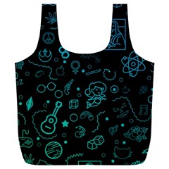 Cartoon, Halloween, Black, Dark Full Print Recycle Bag (xxl) by nateshop