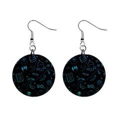 Cartoon, Skull, Dark, Dead Mini Button Earrings by nateshop