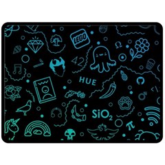 Cartoon, Skull, Dark, Dead Two Sides Fleece Blanket (large) by nateshop