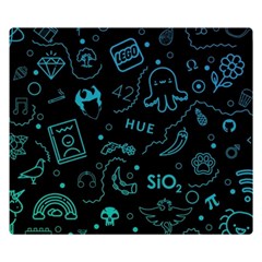 Cartoon, Skull, Dark, Dead Two Sides Premium Plush Fleece Blanket (small) by nateshop