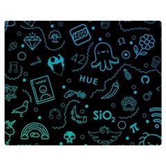 Cartoon, Skull, Dark, Dead Two Sides Premium Plush Fleece Blanket (medium) by nateshop