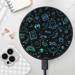 Cartoon, Skull, Dark, Dead Wireless Fast Charger(black) by nateshop