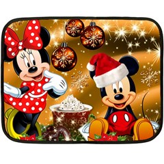 Cartoons, Disney, Merry Christmas, Minnie Two Sides Fleece Blanket (mini) by nateshop