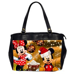 Cartoons, Disney, Merry Christmas, Minnie Oversize Office Handbag (2 Sides) by nateshop