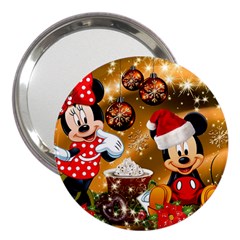 Cartoons, Disney, Merry Christmas, Minnie 3  Handbag Mirrors by nateshop