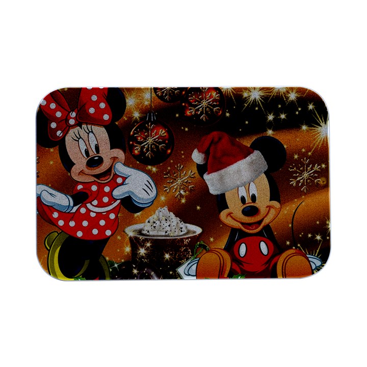 Cartoons, Disney, Merry Christmas, Minnie Open Lid Metal Box (Silver)  