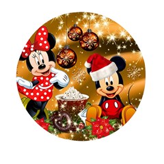 Cartoons, Disney, Merry Christmas, Minnie Mini Round Pill Box by nateshop