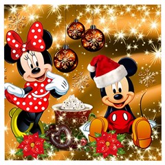 Cartoons, Disney, Merry Christmas, Minnie Wooden Puzzle Square by nateshop