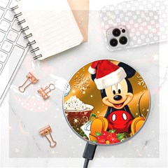 Cartoons, Disney, Merry Christmas, Minnie Wireless Fast Charger(white) by nateshop