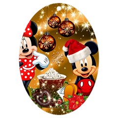 Cartoons, Disney, Merry Christmas, Minnie Uv Print Acrylic Ornament Oval by nateshop