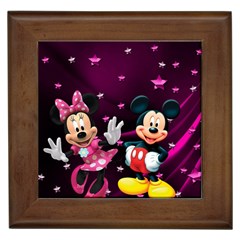 Cartoons, Disney, Mickey Mouse, Minnie Framed Tile by nateshop