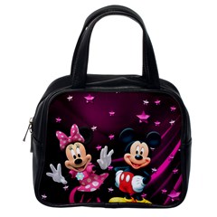 Cartoons, Disney, Mickey Mouse, Minnie Classic Handbag (one Side) by nateshop