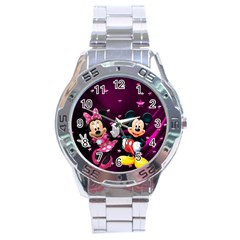 Cartoons, Disney, Mickey Mouse, Minnie Stainless Steel Analogue Watch by nateshop