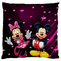 Cartoons, Disney, Mickey Mouse, Minnie Large Cushion Case (two Sides) by nateshop