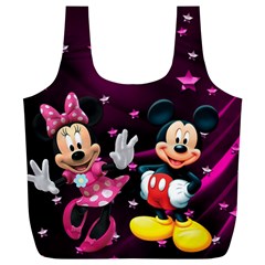 Cartoons, Disney, Mickey Mouse, Minnie Full Print Recycle Bag (xl) by nateshop