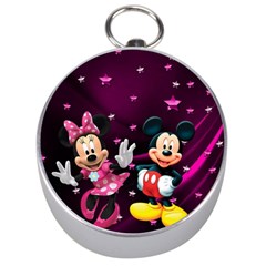 Cartoons, Disney, Mickey Mouse, Minnie Silver Compasses by nateshop