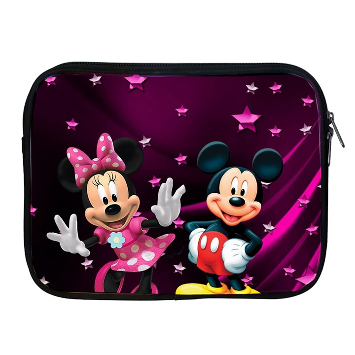 Cartoons, Disney, Mickey Mouse, Minnie Apple iPad 2/3/4 Zipper Cases