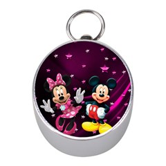 Cartoons, Disney, Mickey Mouse, Minnie Mini Silver Compasses by nateshop