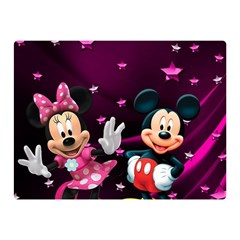 Cartoons, Disney, Mickey Mouse, Minnie Two Sides Premium Plush Fleece Blanket (mini) by nateshop