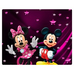 Cartoons, Disney, Mickey Mouse, Minnie Two Sides Premium Plush Fleece Blanket (medium)