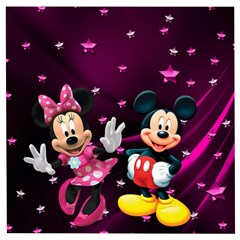 Cartoons, Disney, Mickey Mouse, Minnie Wooden Puzzle Square by nateshop