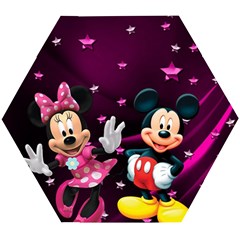 Cartoons, Disney, Mickey Mouse, Minnie Wooden Puzzle Hexagon by nateshop