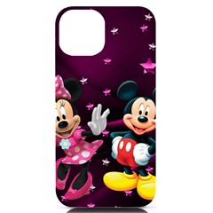 Cartoons, Disney, Mickey Mouse, Minnie Iphone 14 Black Uv Print Case by nateshop