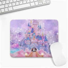 Disney Castle, Mickey And Minnie Small Mousepad by nateshop