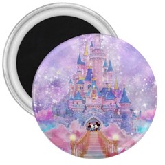 Disney Castle, Mickey And Minnie 3  Magnets by nateshop